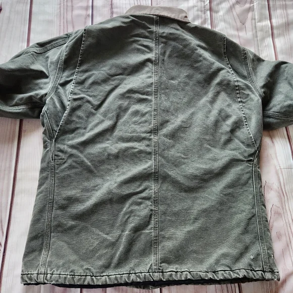 Carhartt Vintage Chore Coat C26 MOS Moss Green | Men's Size XLT - Picture 7 of 13